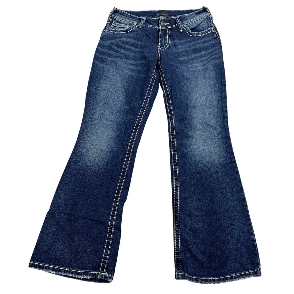 Silver Jeans Suki Bootcut 28x30 Mid Rise Stretch Dark Wash Denim